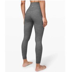 Lululemon Align Pant II 25” Mini Heathered Herringbone Heathered Black White
